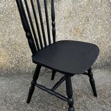 Lot of 6 vintage black Baumann Tacoma chairs from the 60s