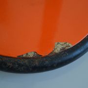 Vintage Aluminor France orange lamp from the 70s 1970
