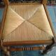 2 beech chairs and straw seat
