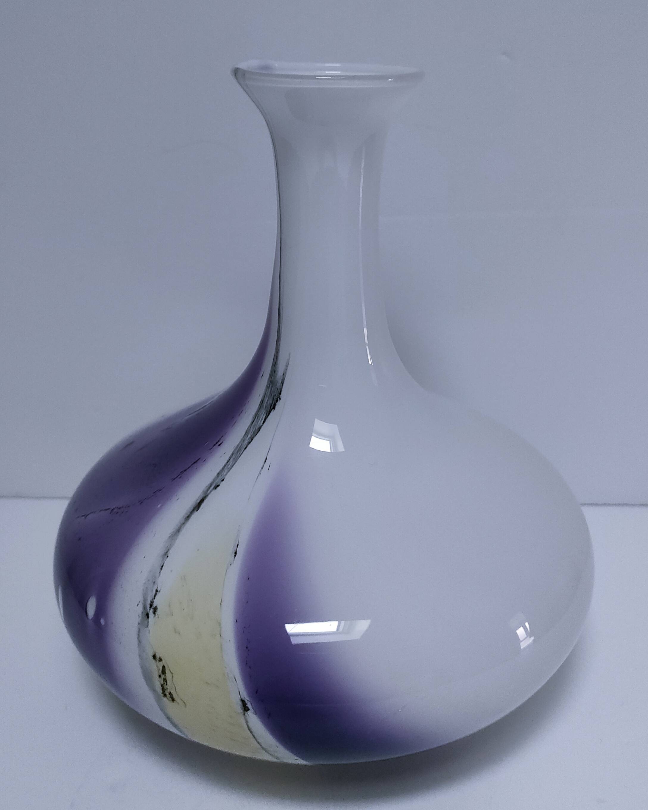 Vase verre richartz verre d'art années 80