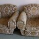 Paire de fauteuils club en tissu