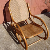 Adult rocking rattan bamboo and caning 60s