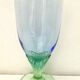Blue green blown glass vase