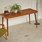 Side table compass legs Czechoslovakia Dievozpracujici mahogany