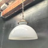 Large opaline pendant light