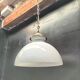Large opaline pendant light