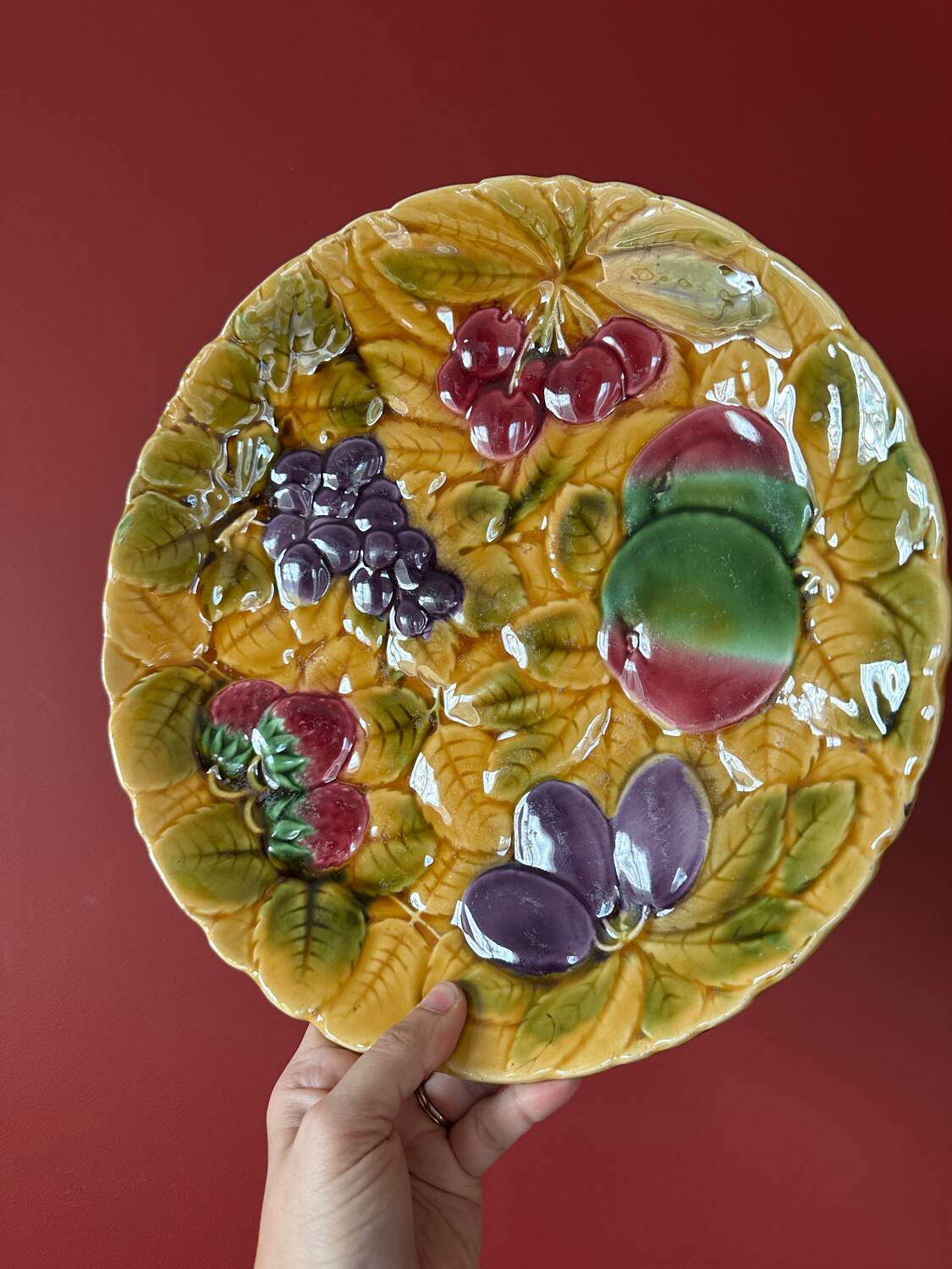 Sarreguemines barbotine plate