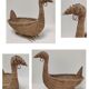 Zoomorphic basket bird, wicker braided vintage