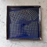 Navy blue stoneware catchall