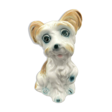 Vintage porcelain dog sculpture IRIS – Romania, 1960s–80s