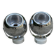 Pair of eye ball wall lights, space age, chrome, vintage, 70s