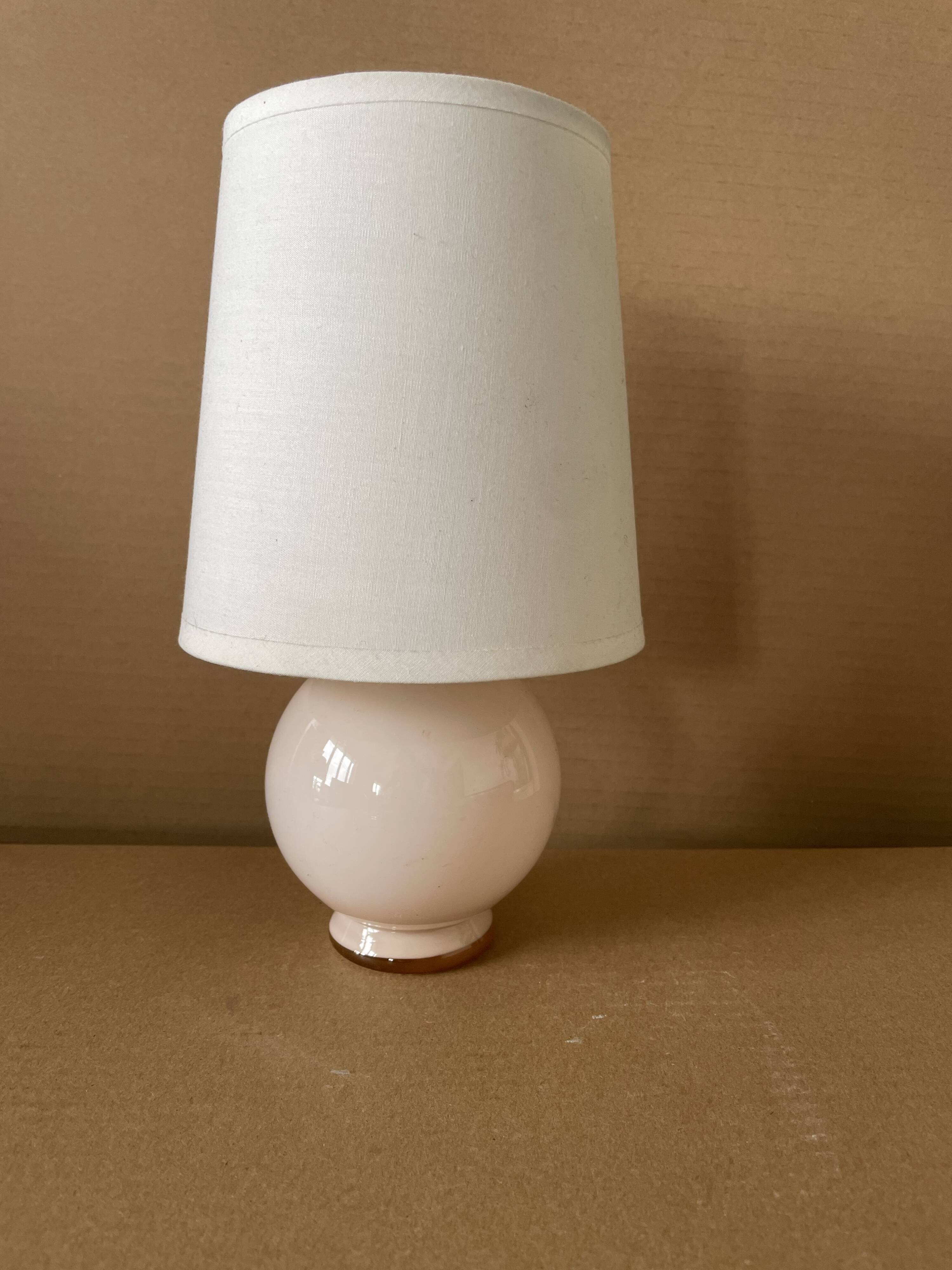 Small old glass table lamp