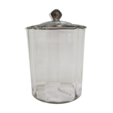 Old glass and silver metal candy
