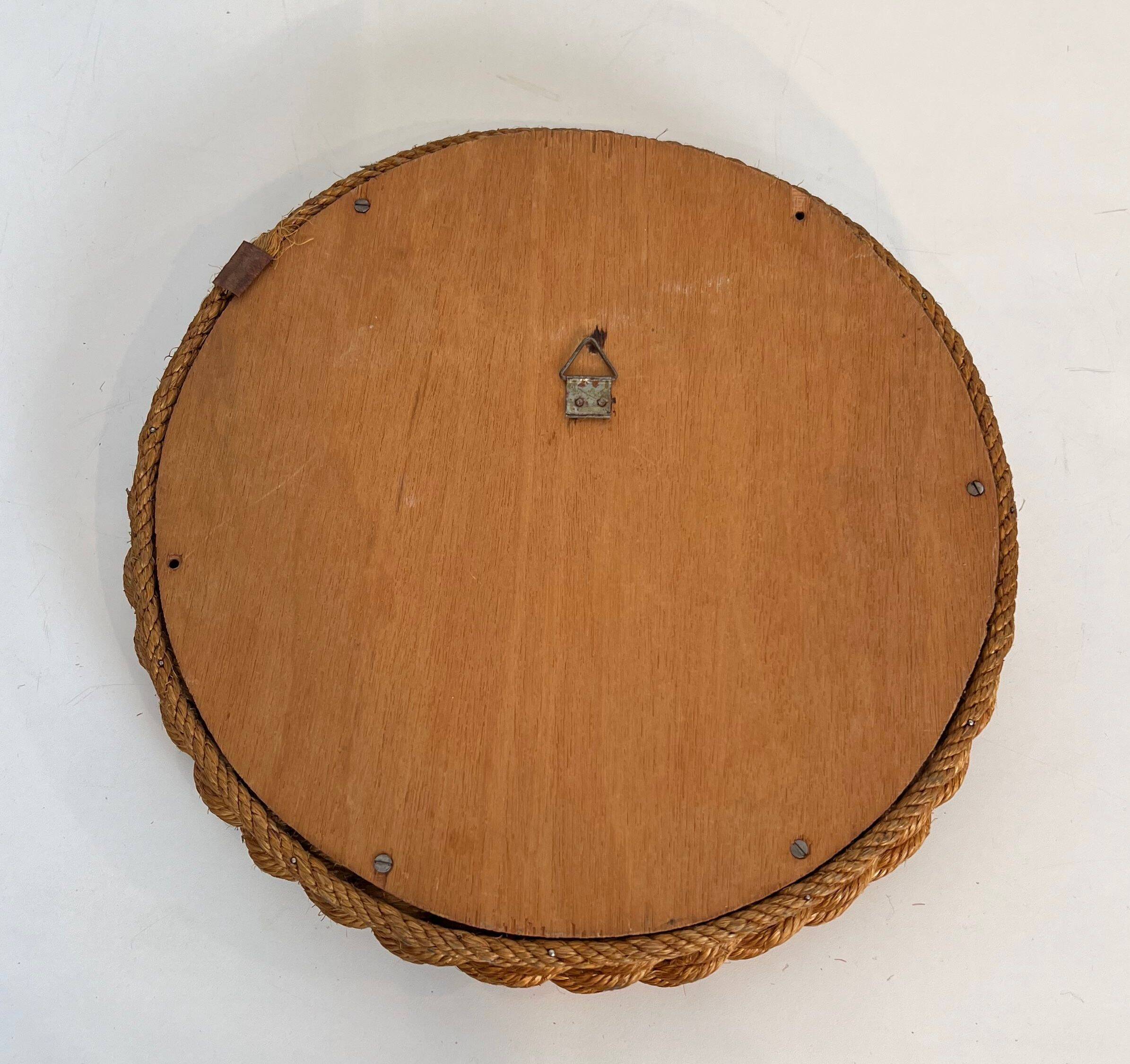 Miroir rond en corde d'Audoux Minet