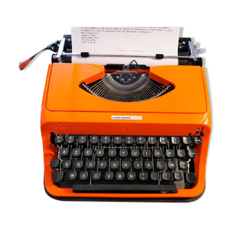 Machine à écrire underwood 130 orange vintage