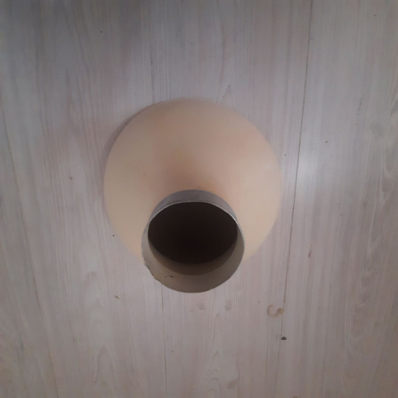 Tripod floor lamp - 1950s - wood and brass.