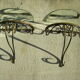 Pair of wrought iron consoles 1950
