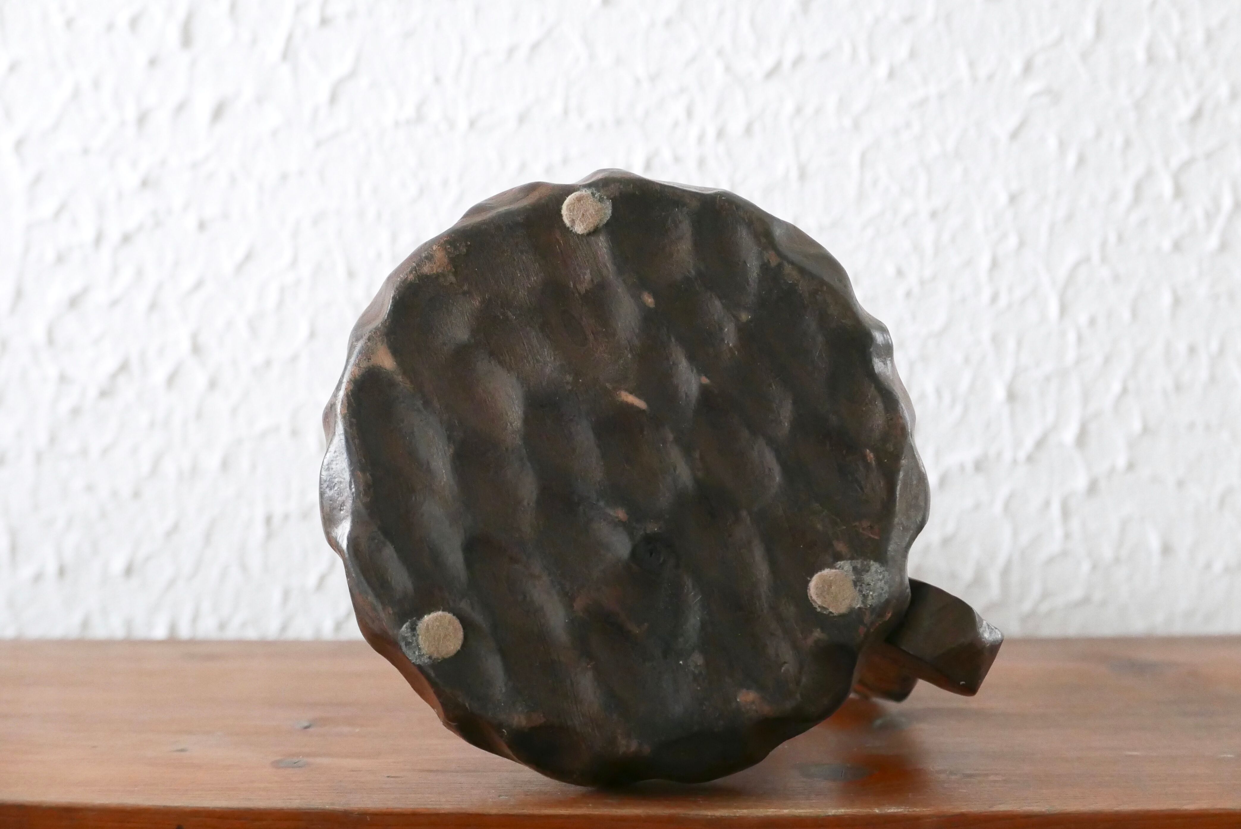 Candlestick in wood, 70s