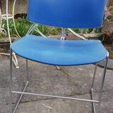 paire de chaises max stacker steel case bleues