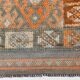3x11 Orange Brown Tribal Turkish Vintage Runner Rug, 88x330Cm