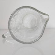Artisanal cracked glass pitcher 24.5 cm
