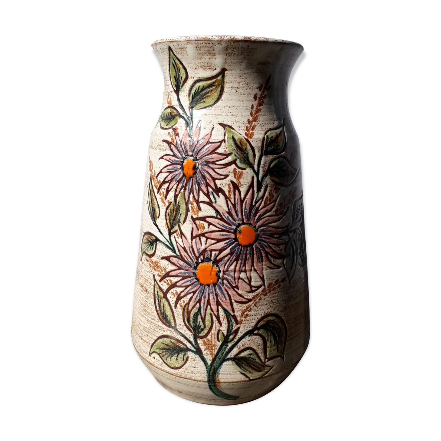 70s floral vase