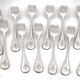 Christofle Baguette marine silver-plated cutlery, 16 dessert forks.