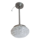 Suspension Art Déco Verre de Clichy blanc Hauteur 52 cm