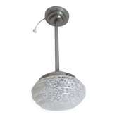 Art Deco Suspension Clichy Glass White Height 52 cm