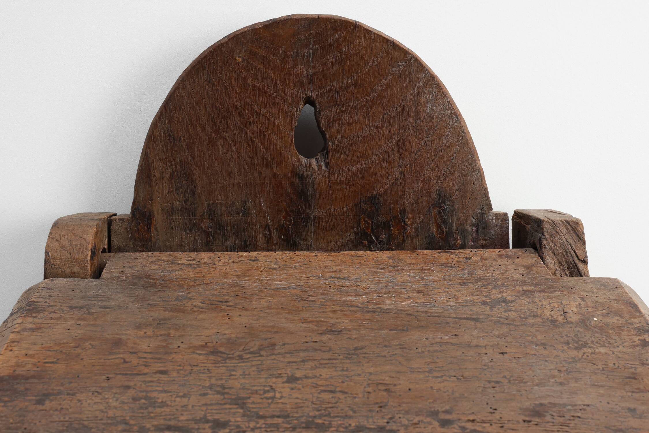 Antique French Oak Wall Salt Box, ca. 1850