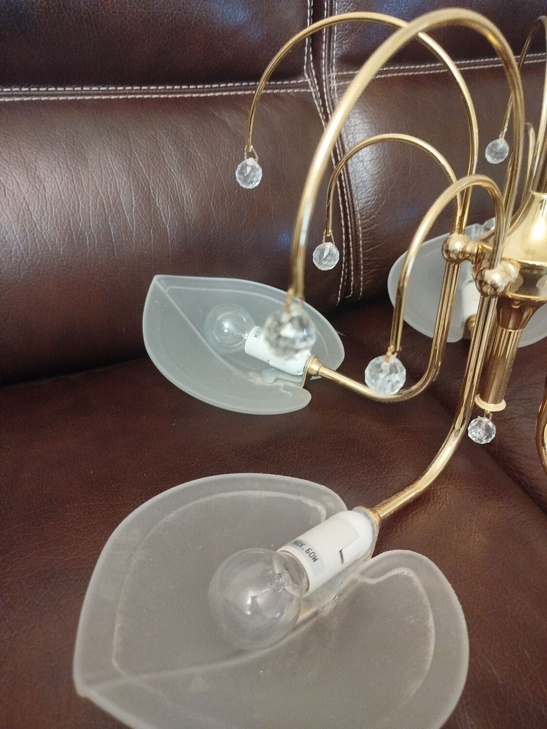 Golden leaf lustre Italy Hollywood Regency / Mid-Century