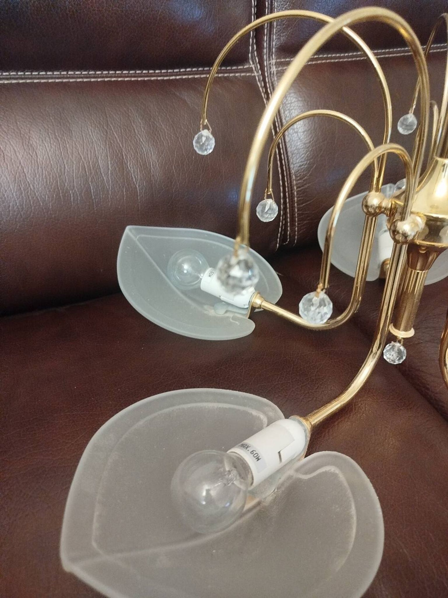 Golden leaf lustre Italy Hollywood Regency / Mid-Century