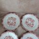 Set of 12 flat plates Seltmann Weiden Bavaria Theresia red