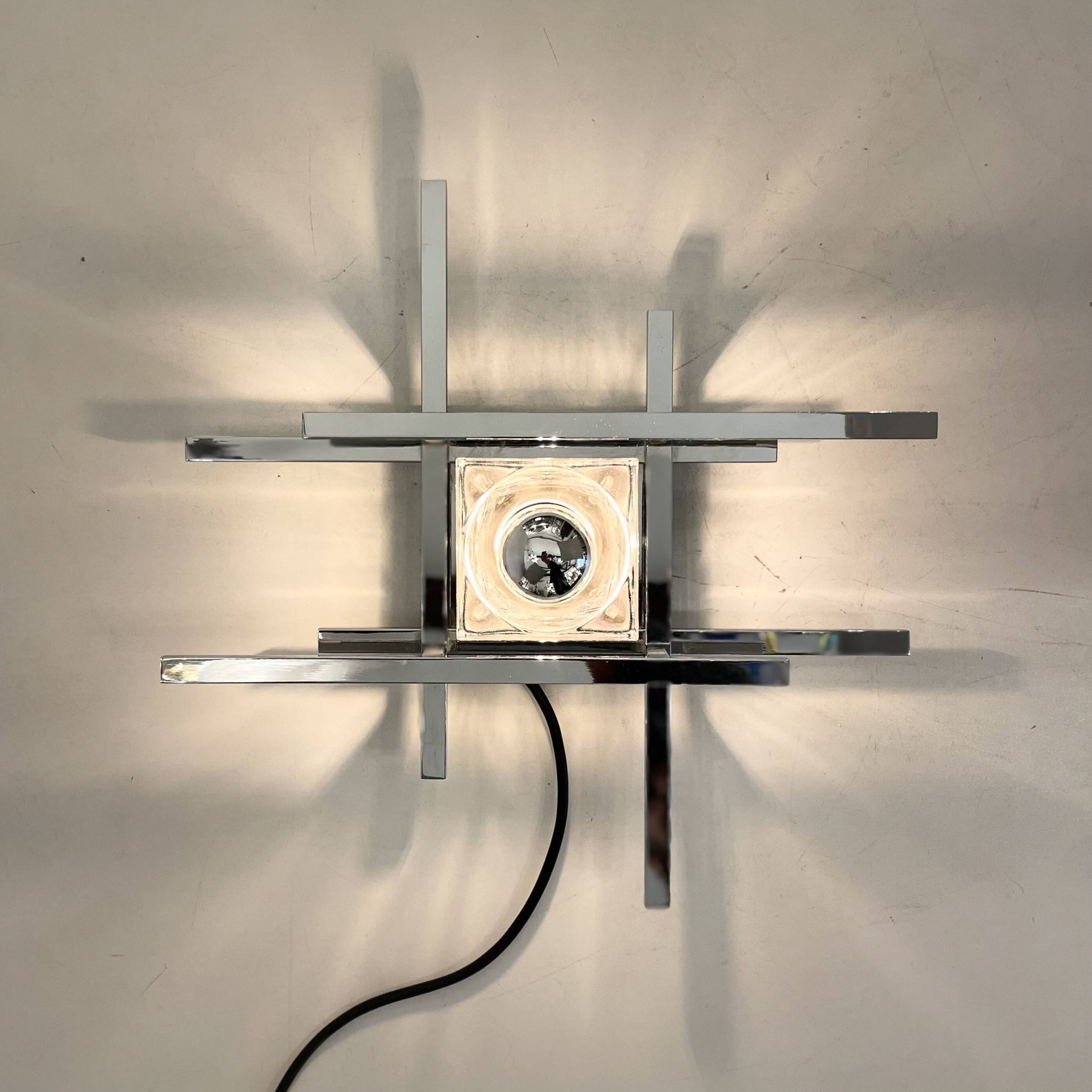 Cubic, Wall Lamp by Gaetano Sciolari, 1970s