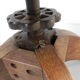 Oak office chair with spring mechanism and armrests