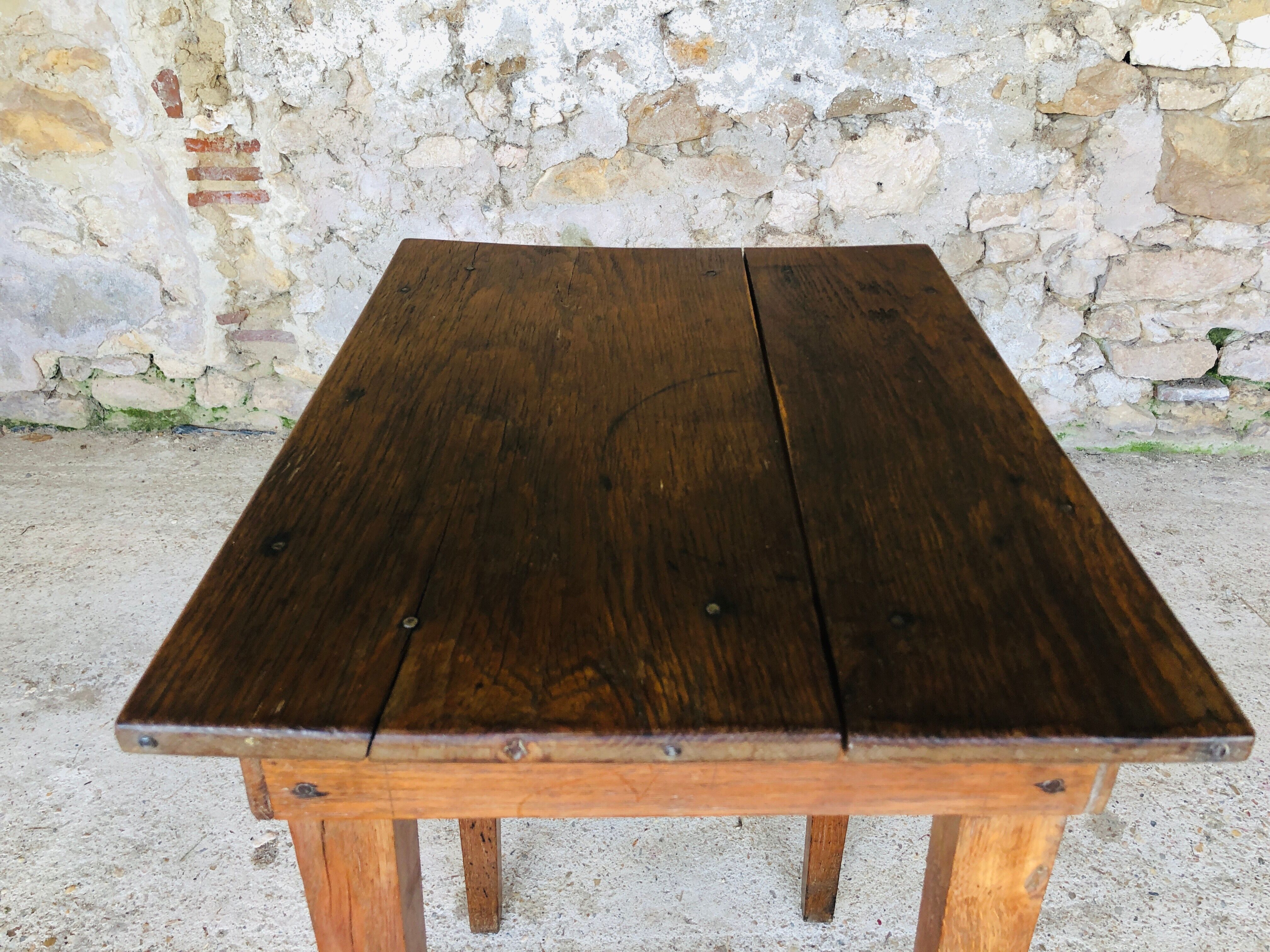 Console de ferme en bois vintage circa 1940