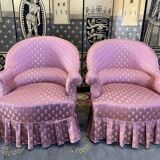 Paire de fauteuils crapaud style Napoléon III
