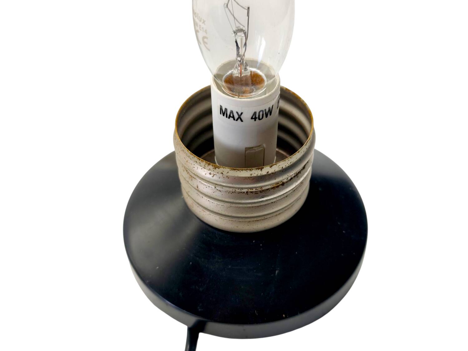 1990 ikea table lamp – vintage bulb shape in frosted glass
