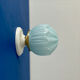 Vintage Art Deco globe wall light in blue opaline.