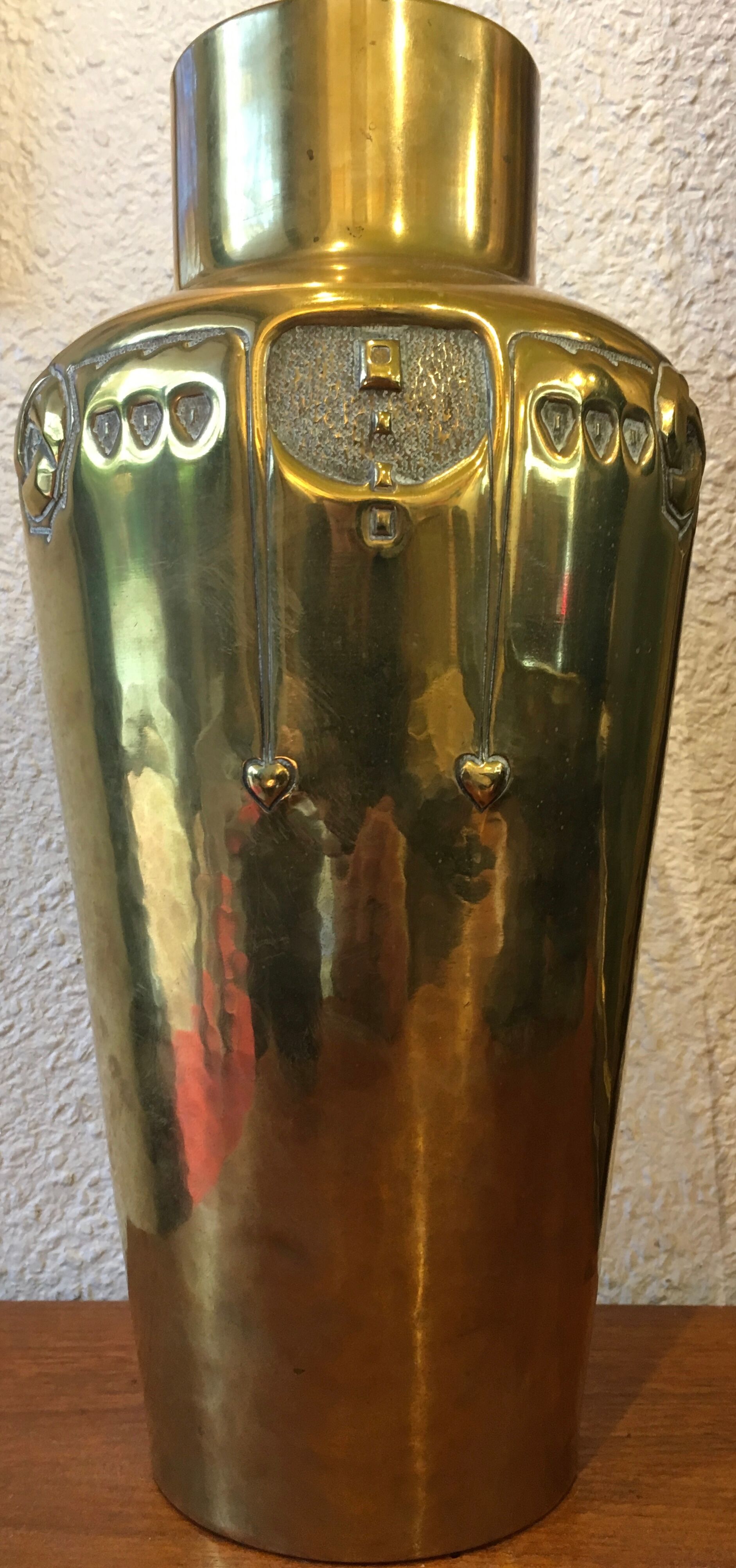 Glasgow school copper vase