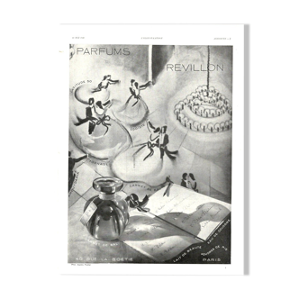 Vintage poster 30s Revillon perfume