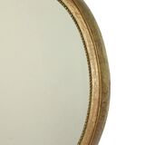 Vintage Oval Gold Leaf Gilded Mirror Resin Classic Sixties