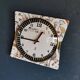 Vintage formica clock silent wall pendulum 60s "Jaz flowers"