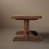 Solid pine dining table – Handcrafted, around 1970