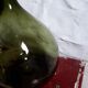 Dark green demijohn