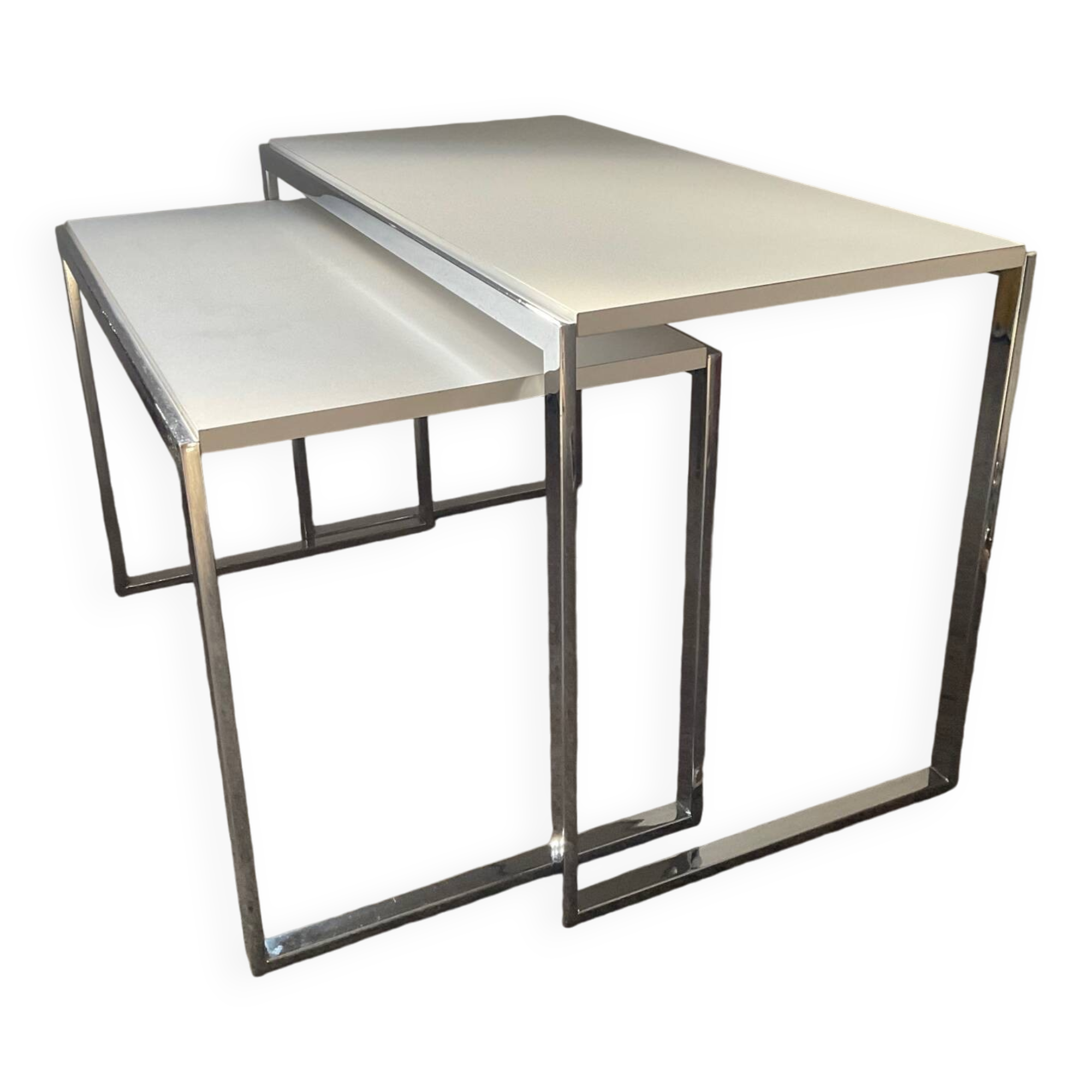 Pair of vintage 70s nesting tables