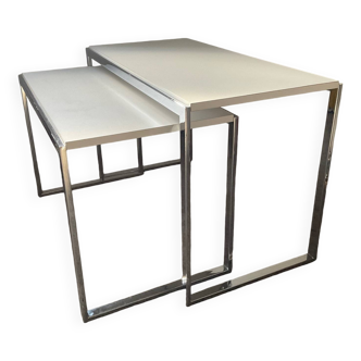 Duo de tables gigognes vintage années 70