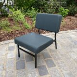 Restored 70s armchair, covered in LVMH fabric