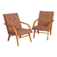 Pair of wooden armchairs from the 1970s