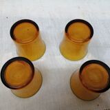 Verres en verre marron Vereco ancien vintage
